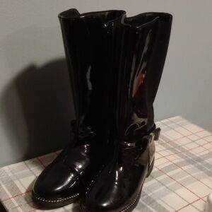 The Children's Place Glossy Black Heeled Boots